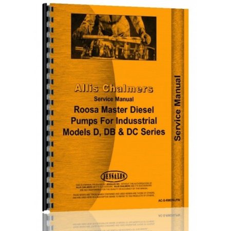 Service Manual Fits Allis Chalmers D Roosa Master Diesel Injection Pump -  AFTERMARKET, RAP66416
